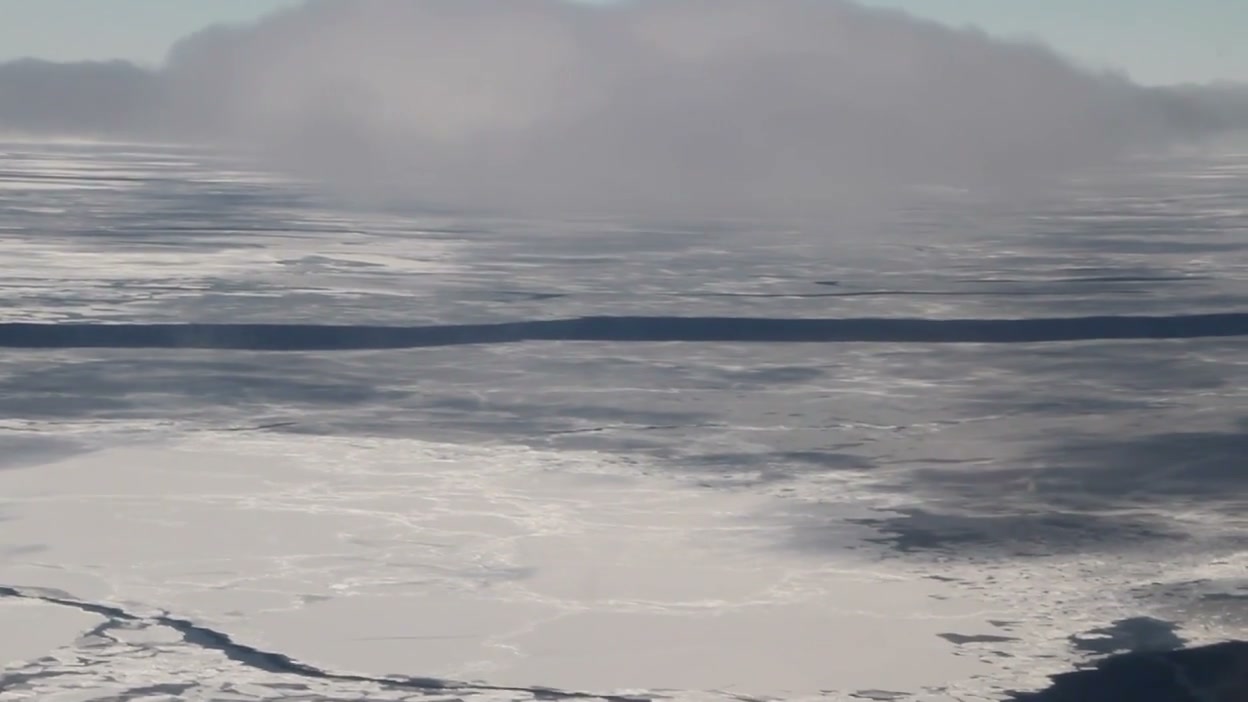 Ice-covered polar landscape photographed during NASA Operation IceBridge over the Ross region.